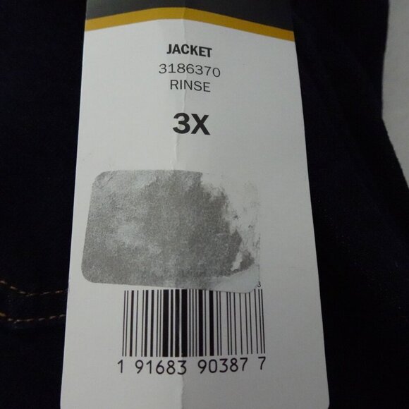 Lee Denim Jean Jacket Women's Plus Size 3X Blue Western Chore Coat Pockets - Picture 9 of 11